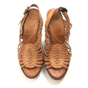 Frye Woven Heels Sandals Shoes Size 6.5